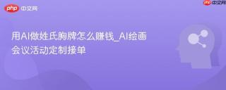 用AI做姓氏胸牌怎么赚钱_AI绘画会议活动定制接单