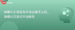 海螺AI主观视角开场运镜怎么拍_海螺AI沉浸式开场教程