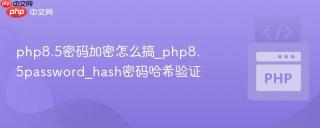 php8.5密码加密怎么搞_php8.5password_hash密码哈希验证