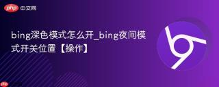 bing深色模式怎么开_bing夜间模式开关位置【操作】