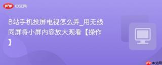 B站手机投屏电视怎么弄_用无线同屏将小屏内容放大观看【操作】