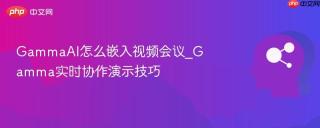 GammaAI怎么嵌入视频会议_Gamma实时协作演示技巧