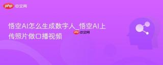 悟空AI怎么生成数字人_悟空AI上传照片做口播视频