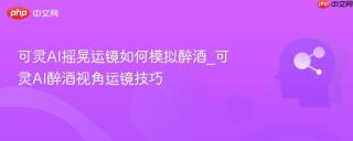 可灵AI摇晃运镜如何模拟醉酒_可灵AI醉酒视角运镜技巧