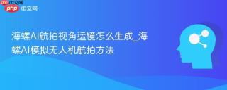 海螺AI航拍视角运镜怎么生成_海螺AI模拟无人机航拍方法