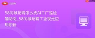 58同城招聘怎么找AI工厂巡检辅助岗_58同城招聘工业视觉应用职位