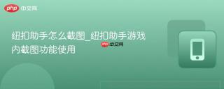 纽扣助手怎么截图_纽扣助手游戏内截图功能使用