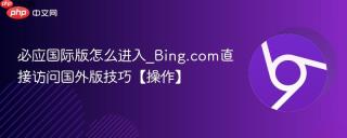 必应国际版怎么进入_Bing.com直接访问国外版技巧【操作】