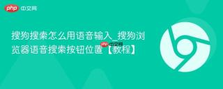 搜狗搜索怎么用语音输入_搜狗浏览器语音搜索按钮位置【教程】