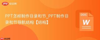 ppt怎样制作目录和节_ppt制作目录和节导航结构【结构】