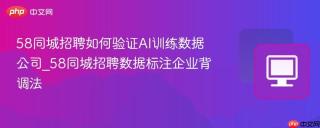 58同城招聘如何验证AI训练数据公司_58同城招聘数据标注企业背调法