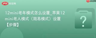 12mini老年模式怎么设置_苹果12mini老人模式（简易模式）设置【步骤】