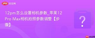 12pm怎么设置相机参数_苹果12Pro Max相机拍照参数调整【步骤】