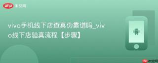 vivo手机线下店查真伪靠谱吗_vivo线下店验真流程【步骤】