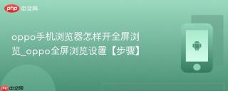 oppo手机浏览器怎样开全屏浏览_oppo全屏浏览设置【步骤】