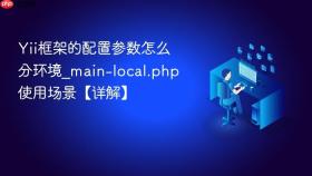 Yii框架的配置参数怎么分环境_main-local.php使用场景【详解】