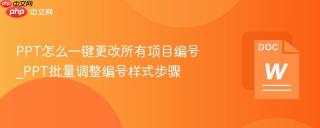 ppt怎么一键更改所有项目编号_ppt批量调整编号样式步骤