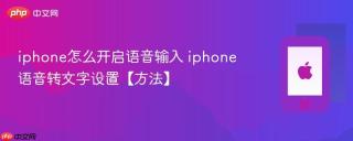 iphone怎么开启语音输入 iphone语音转文字设置【方法】