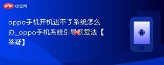 oppo手机开机进不了系统怎么办_oppo手机系统引导恢复法【答疑】