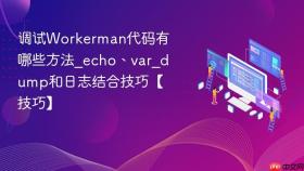 调试Workerman代码有哪些方法_echo、var_dump和日志结合技巧【技巧】