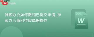 神鲸办公如何撤销已提交申请_神鲸办公撤回待审单据操作