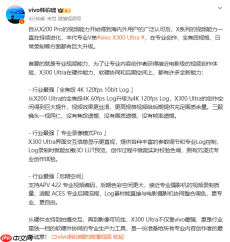 vivo X300 Ultra视频功能官宣 全焦段支持4K 120fps录制