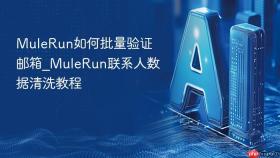 mulerun如何批量验证邮箱_mulerun联系人数据清洗教程