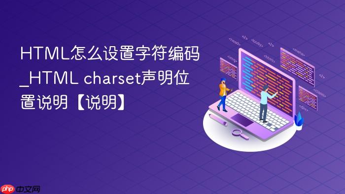 html怎么设置字符编码_html charset声明位置说明【说明】
