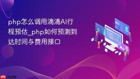 php怎么调用滴滴ai行程预估_php如何预测到达时间与费用接口
