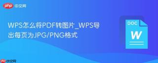 WPS怎么将PDF转图片_WPS导出每页为JPG/PNG格式