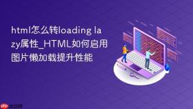 html怎么转loading lazy属性_html如何启用图片懒加载提升性能