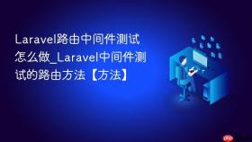 laravel路由中间件测试怎么做_laravel中间件测试的路由方法【方法】