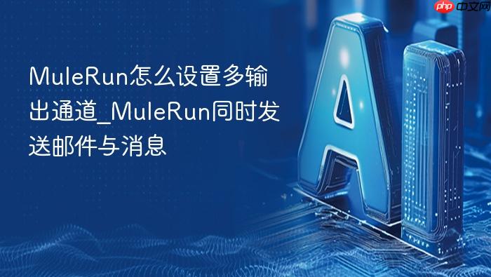 mulerun怎么设置多输出通道_mulerun同时发送邮件与消息
