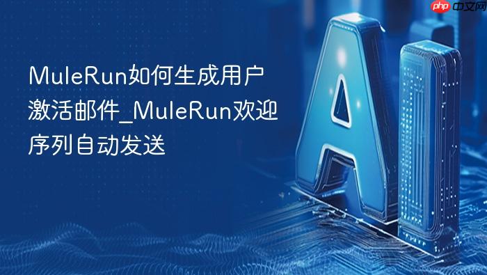 mulerun如何生成用户激活邮件_mulerun欢迎序列自动发送