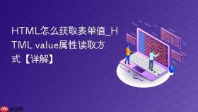 html怎么获取表单值_html value属性读取方式【详解】