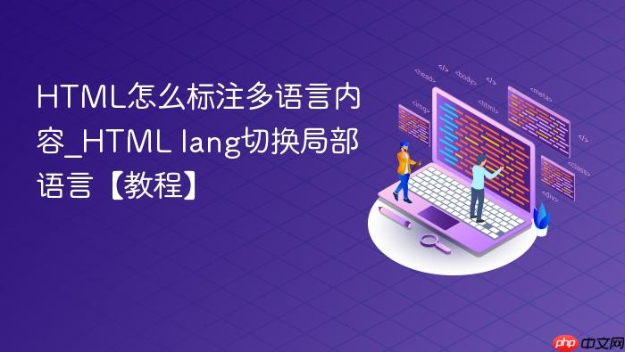 html怎么标注多语言内容_html lang切换局部语言【教程】