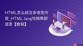 html怎么标注多语言内容_html lang切换局部语言【教程】