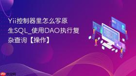 Yii控制器里怎么写原生SQL_使用DAO执行复杂查询【操作】