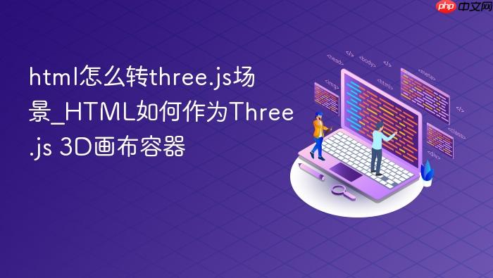 html怎么转three.js场景_html如何作为three.js 3d画布容器