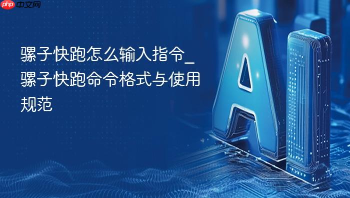 骡子快跑怎么输入指令_骡子快跑命令格式与使用规范