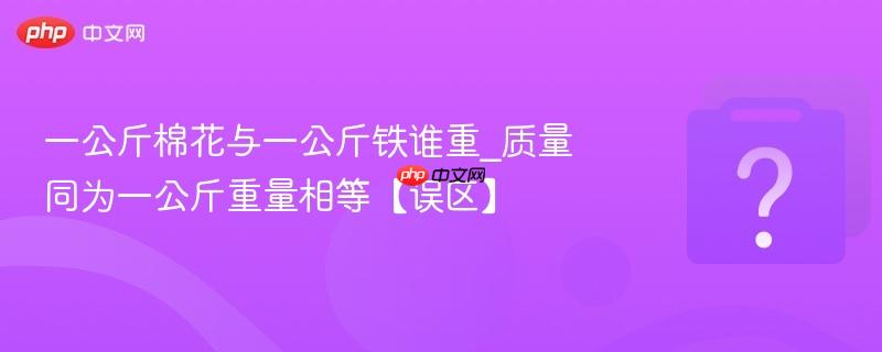 一公斤棉花与一公斤铁谁重_质量同为一公斤重量相等【误区】