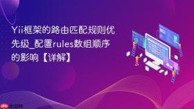 yii框架的路由匹配规则优先级_配置rules数组顺序的影响【详解】