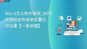 Word怎么制作联单_WPS文档标签快递单批量打印设置【一看就懂】