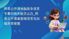 网易公开课电脑版多语言字幕切换失败怎么办_网易公开课桌面端语言包加载异常修复