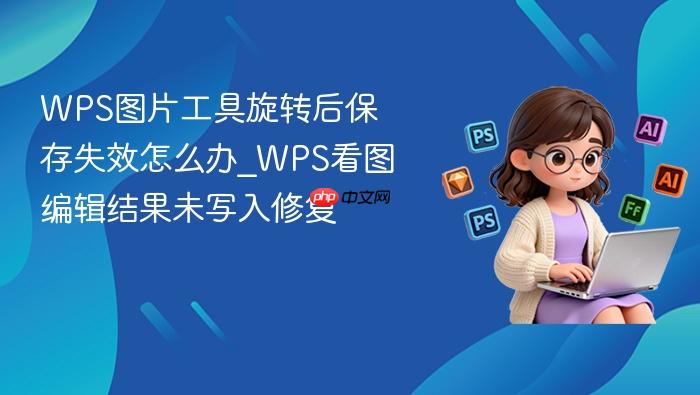 wps图片工具旋转后保存失效怎么办_wps看图编辑结果未写入修复