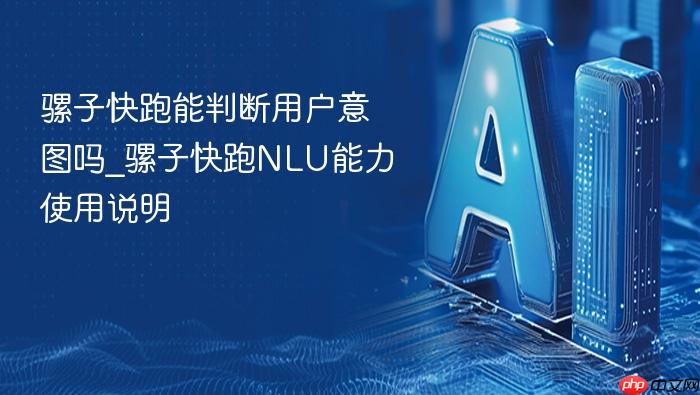 骡子快跑能判断用户意图吗_骡子快跑nlu能力使用说明