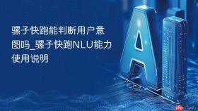 骡子快跑能判断用户意图吗_骡子快跑nlu能力使用说明