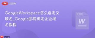 googleworkspace怎么自定义域名_google邮箱绑定企业域名教程