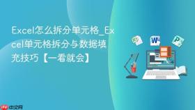 excel怎么拆分单元格_excel单元格拆分与数据填充技巧【一看就会】