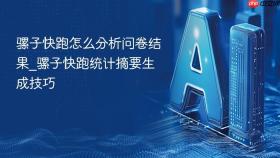 骡子快跑怎么分析问卷结果_骡子快跑统计摘要生成技巧
